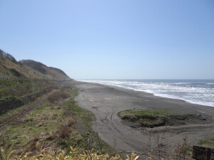 3日目　国道235号　浦河国道　浦河町へ続く海岸